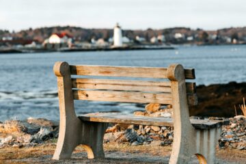 Concrete Bench by the Sea